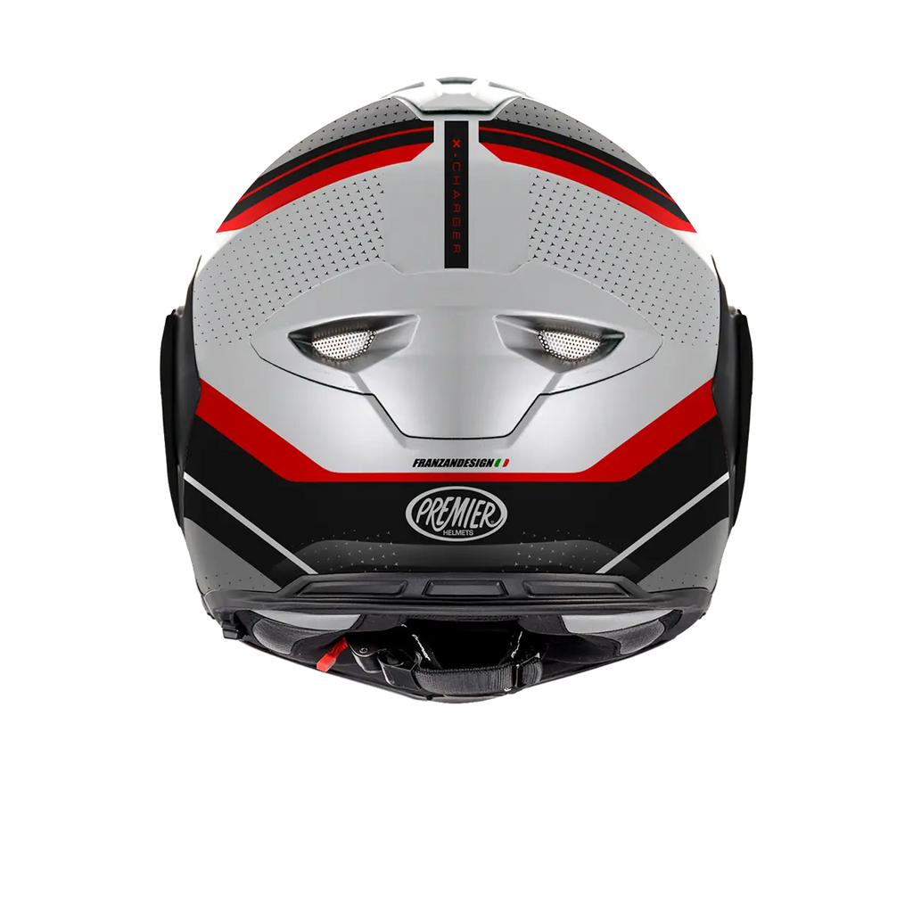Premier Helmets X-Charger Modulhjelm Sort Grå Rød Hvid