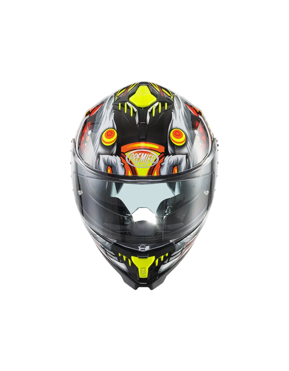 Premier Helmets Typhoon LY Graphic Hjelm Grå Rød Gul