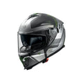 Premier Helmets Typhoon Full Face Hjelm Mat Sort Grå Mørkegrøn