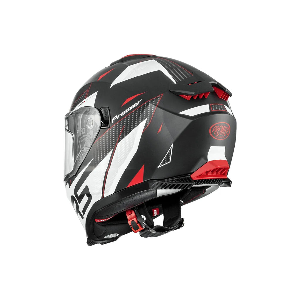 Premier Helmets Typhoon RS 2 BM Hjelm Mat Grå Hvid Rød