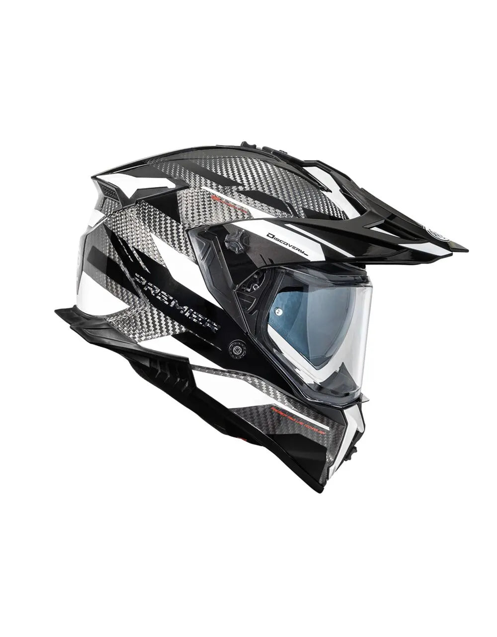 Premier Helmets Discovery Carbon EA 8 Hjelm Grå Hvid