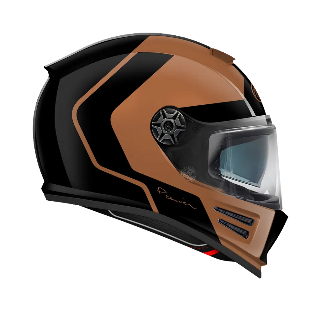 Premier Helmets Commander GP hjelm Mat Sort Brun