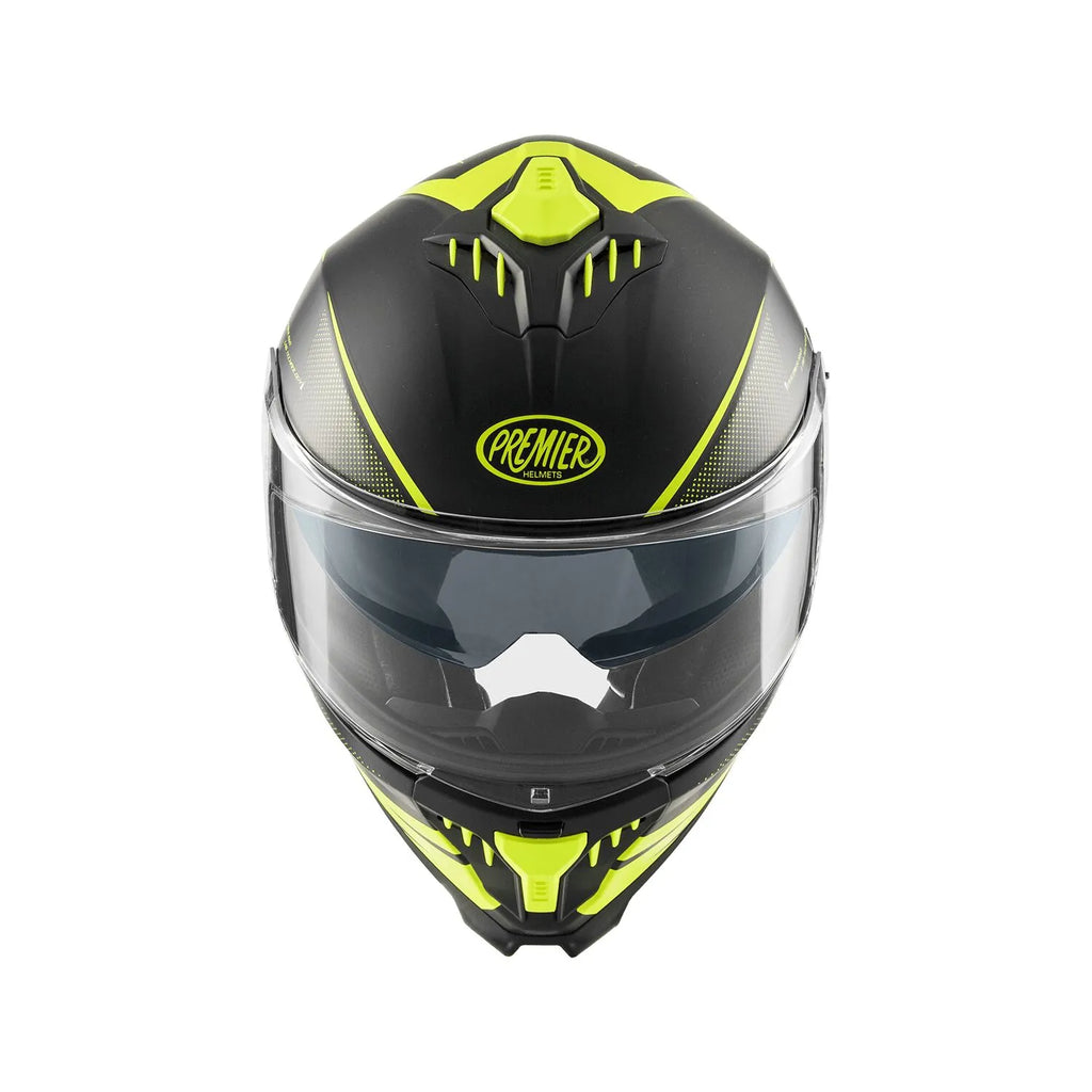 Premier Helmets Typhoon FR Hjelm Mat Sort Gul