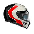Premier Helmets Commander GP Carbon Mat Hjelm Sort Rød Hvid