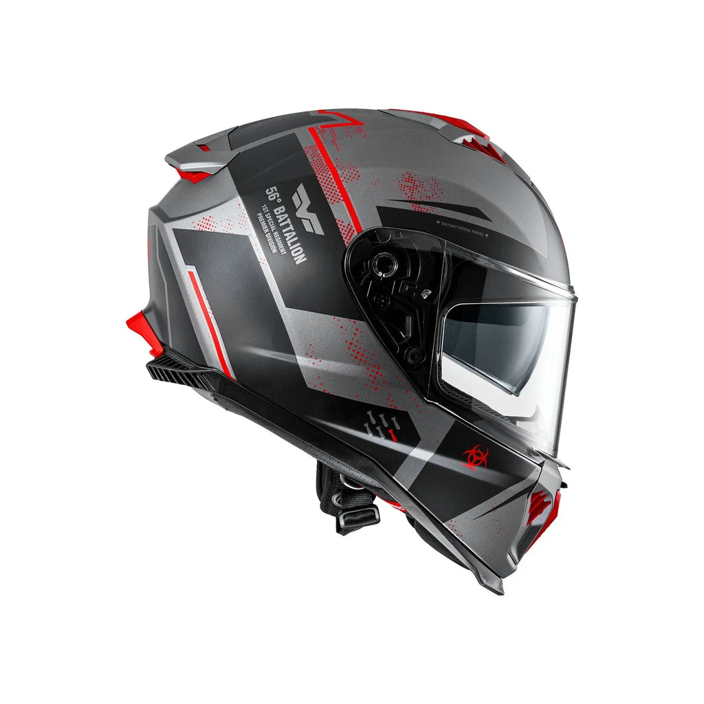 Premier Helmets Typhoon BA Hjelm Mat Sort Grå Rød