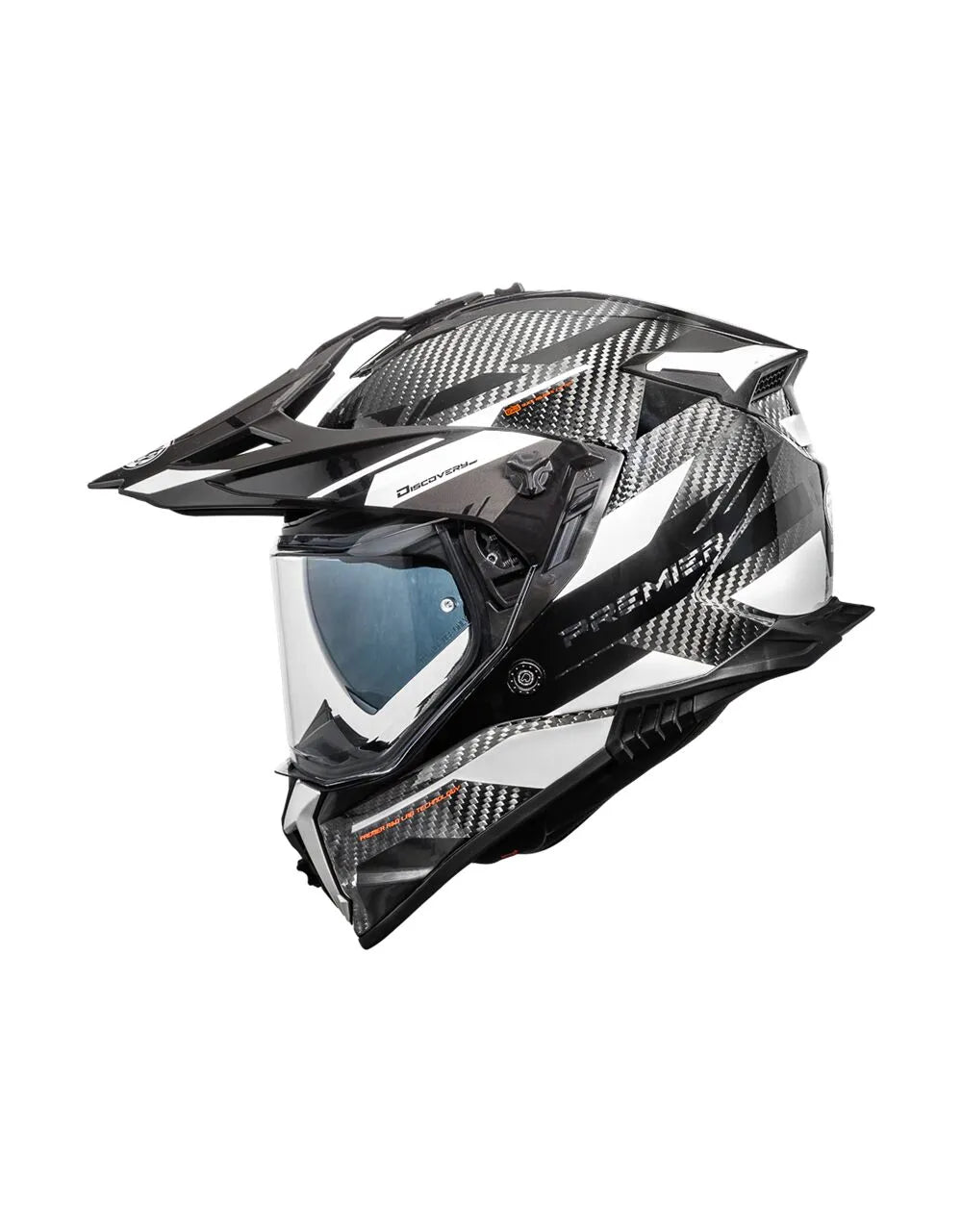 Premier Helmets Discovery Carbon EA 8 Hjelm Grå Hvid