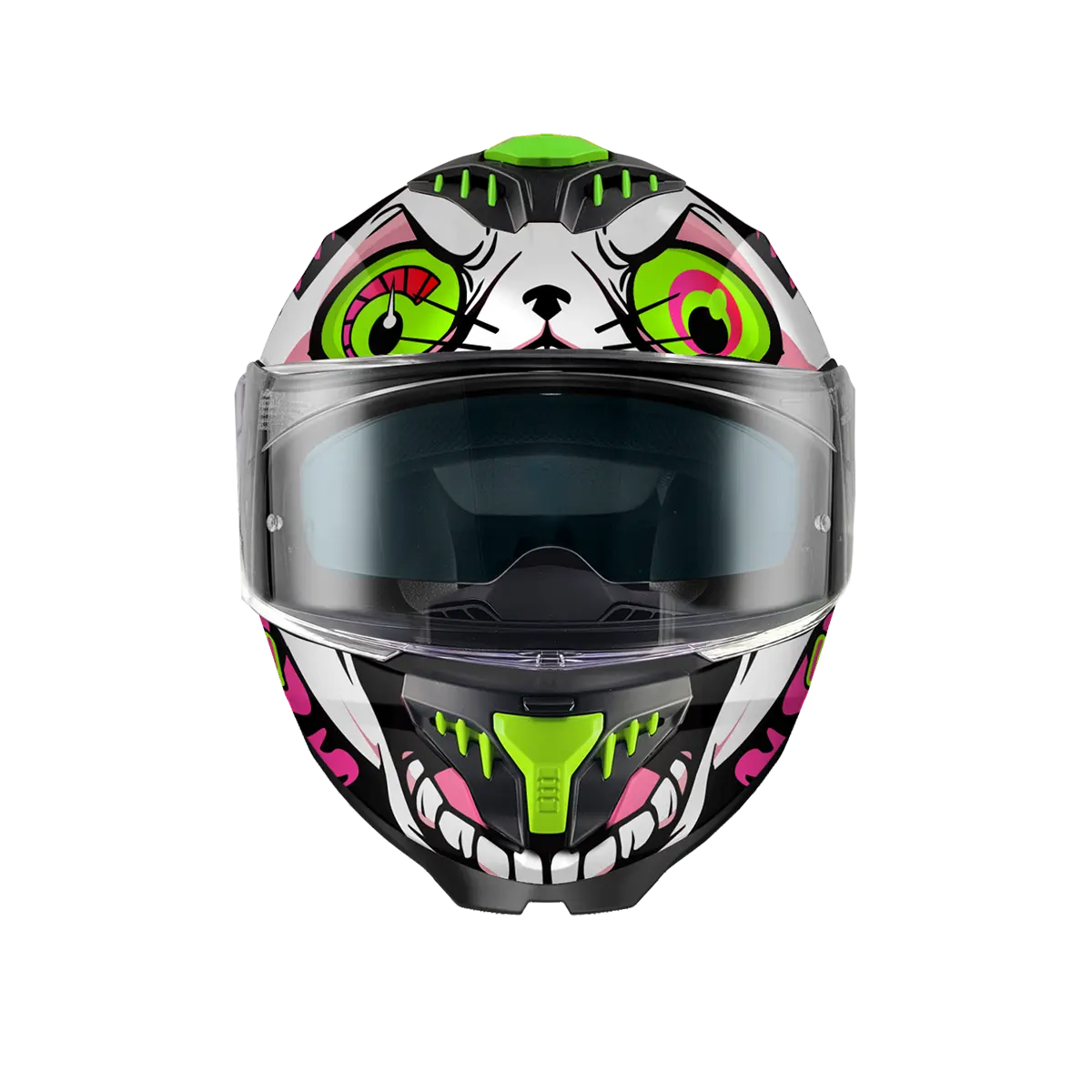 Premier Helmets Typhoon BU Hjelm Hvid Grøn Pink