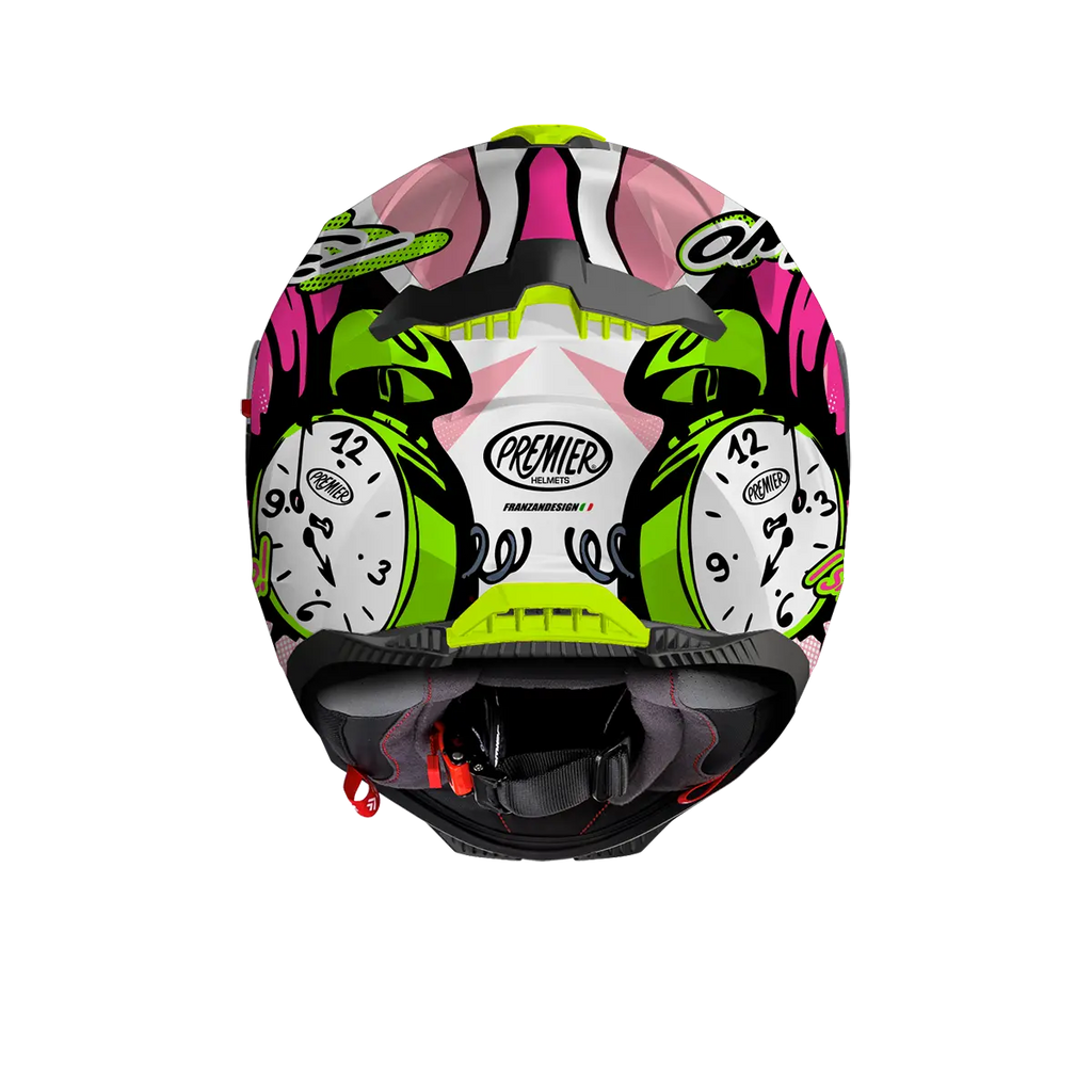 Premier Helmets Typhoon BU Hjelm Hvid Grøn Pink