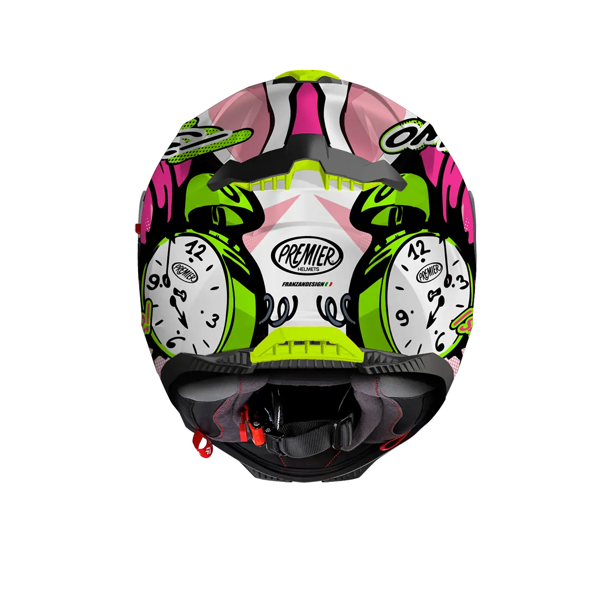 Premier Helmets Typhoon BU Hjelm Hvid Grøn Pink