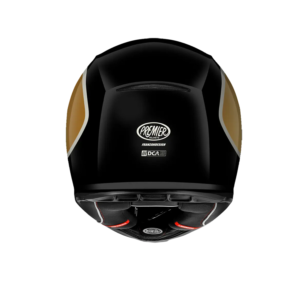 Premier Helmets Commander GP Hjelm Sort/Hvid/Guld