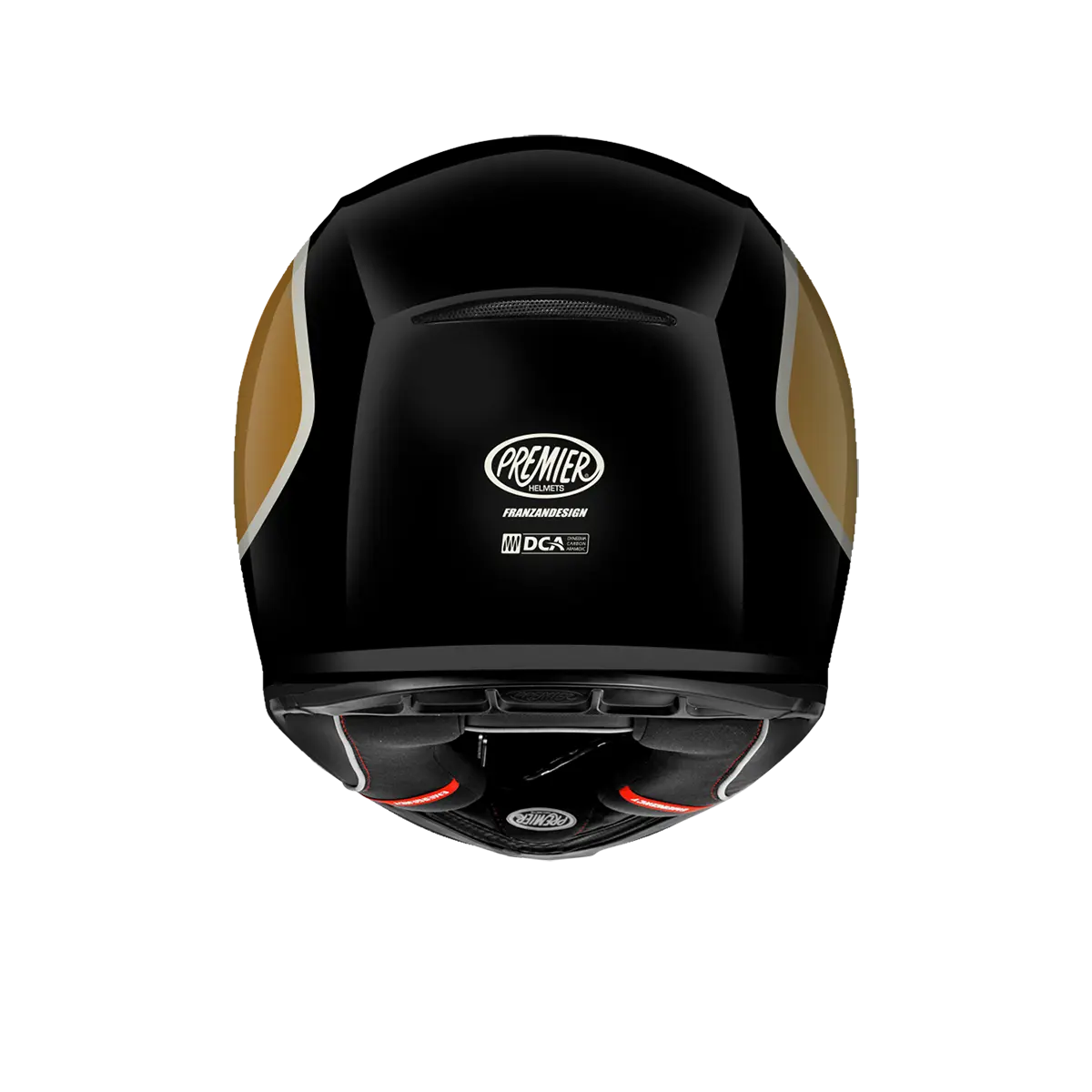 Premier Helmets Commander GP Hjelm Sort/Hvid/Guld