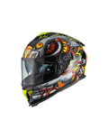 Premier Helmets Typhoon LY Graphic Hjelm Grå Rød Gul