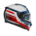 Premier Helmets Commander DA Hjelm Hvid Blå Rød