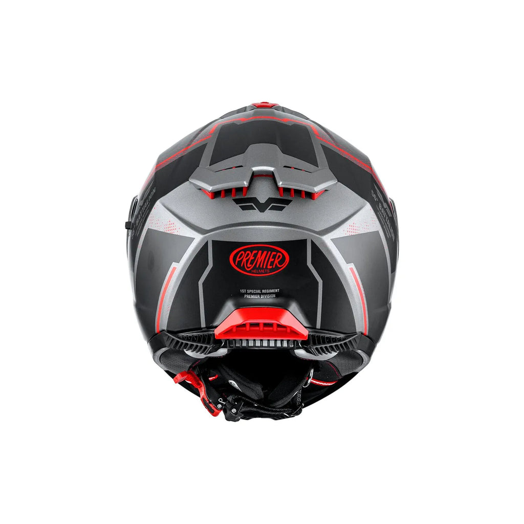 Premier Helmets Typhoon BA Hjelm Mat Sort Grå Rød