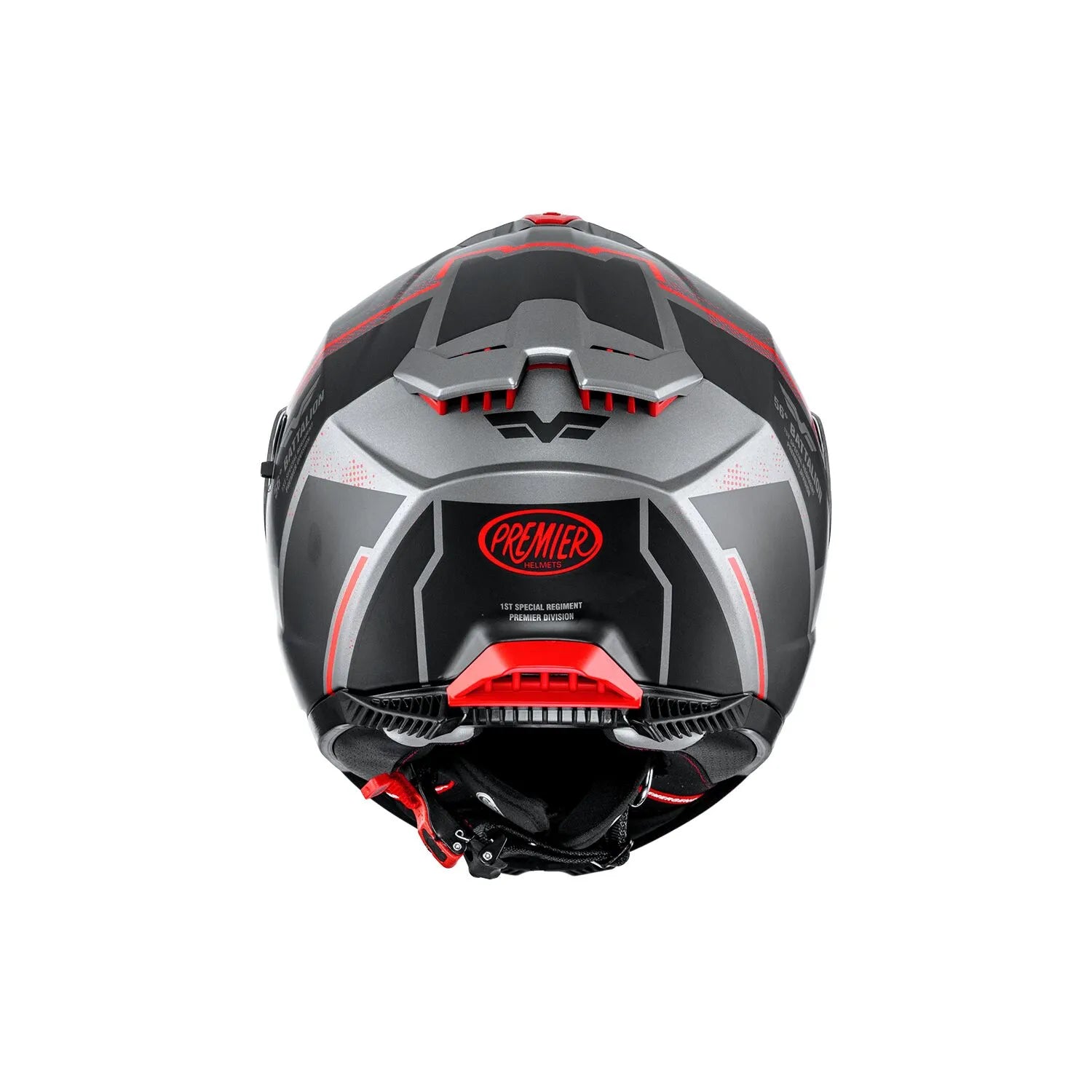 Premier Helmets Typhoon BA Hjelm Mat Sort Grå Rød