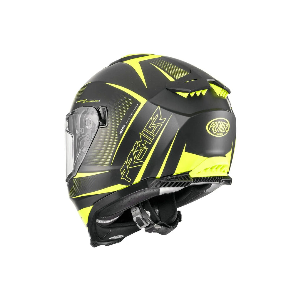 Premier Helmets Typhoon FR Hjelm Mat Sort Gul
