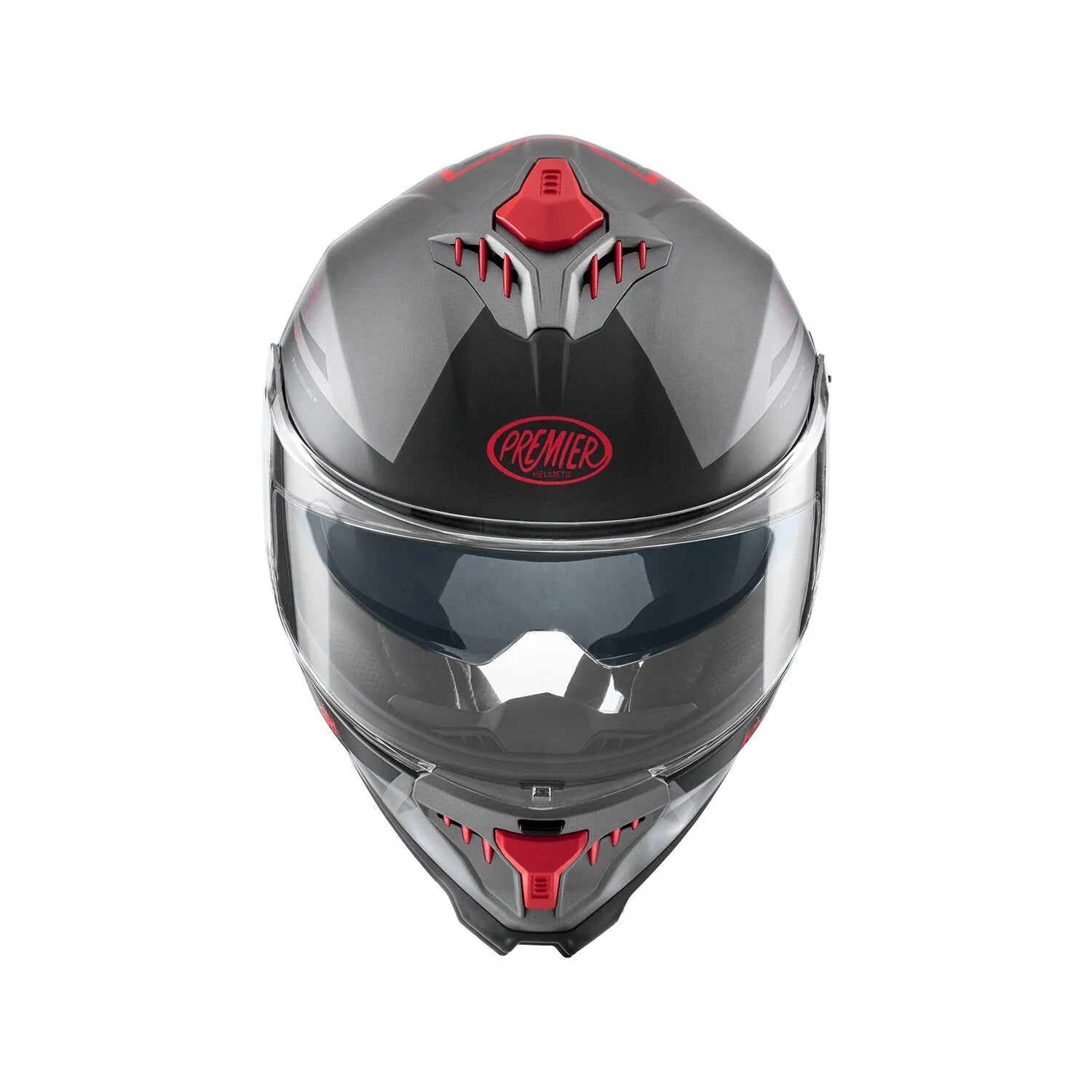 Premier Helmets Typhoon BA Hjelm Mat Sort Grå Rød