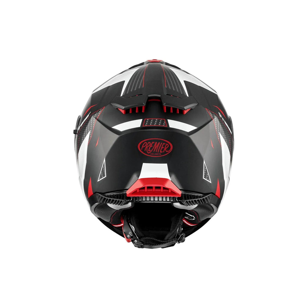 Premier Helmets Typhoon RS 2 BM Hjelm Mat Grå Hvid Rød