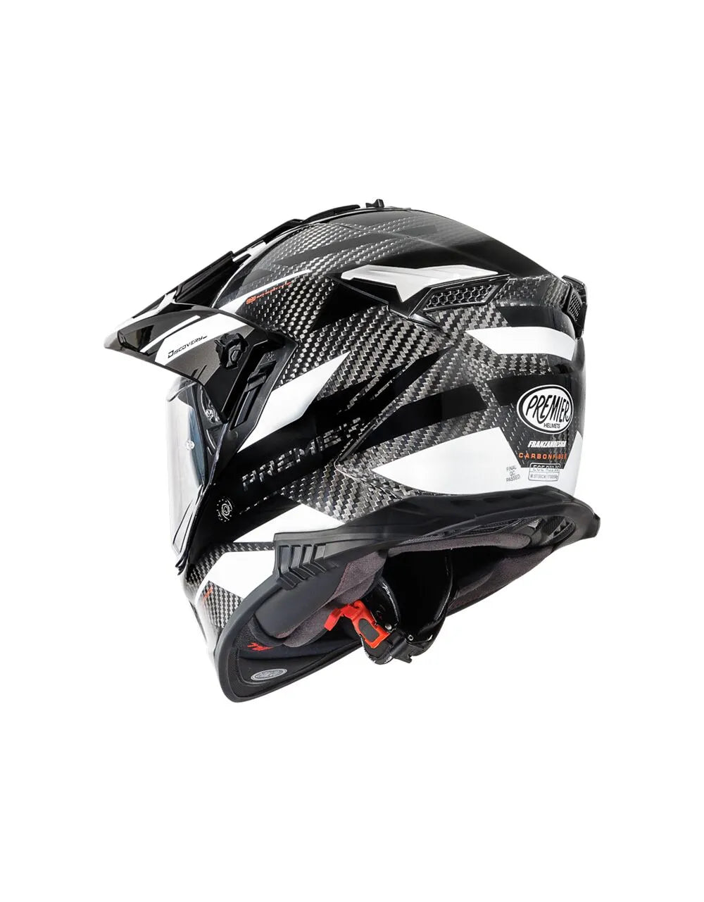 Premier Helmets Discovery Carbon EA 8 Hjelm Grå Hvid