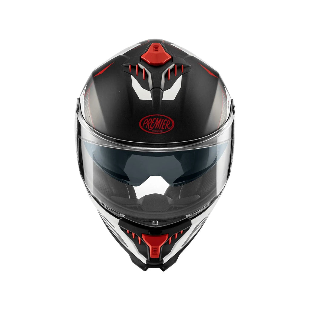 Premier Helmets Typhoon RS 2 BM Hjelm Mat Grå Hvid Rød