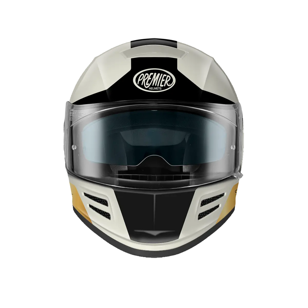 Premier Helmets Commander GP Hjelm Sort/Hvid/Guld