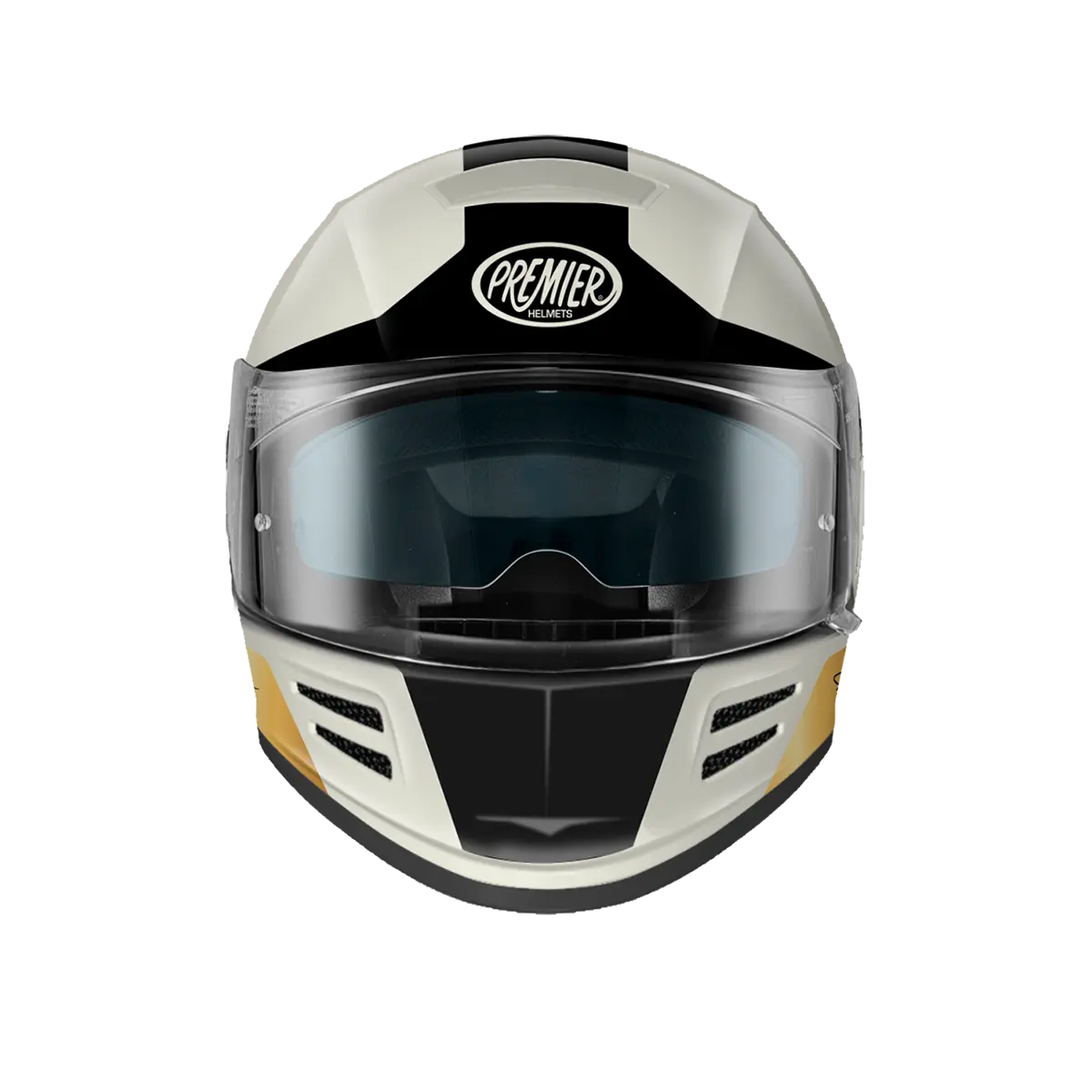 Premier Helmets Commander GP Hjelm Sort/Hvid/Guld