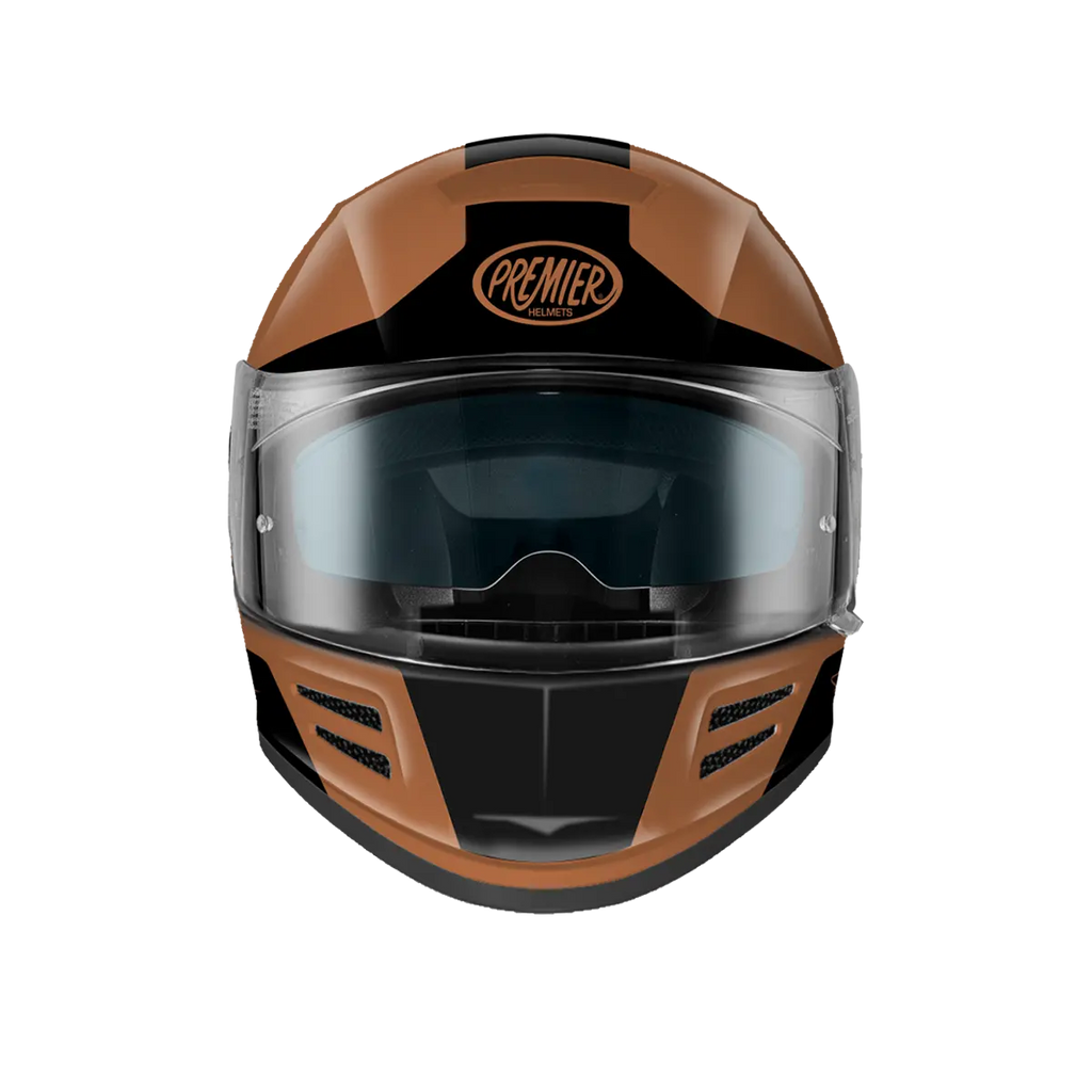 Premier Helmets Commander GP hjelm Mat Sort Brun
