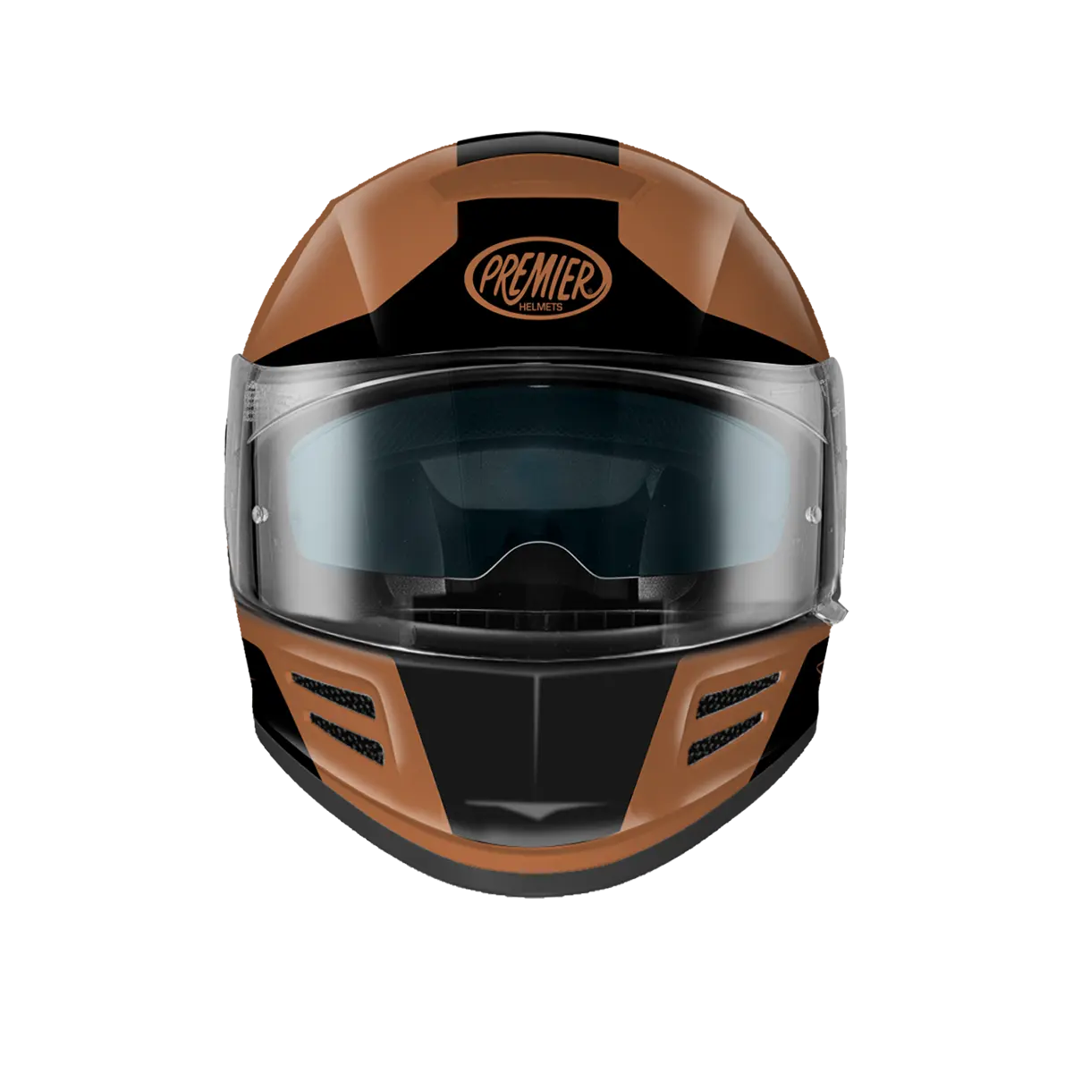 Premier Helmets Commander GP hjelm Mat Sort Brun