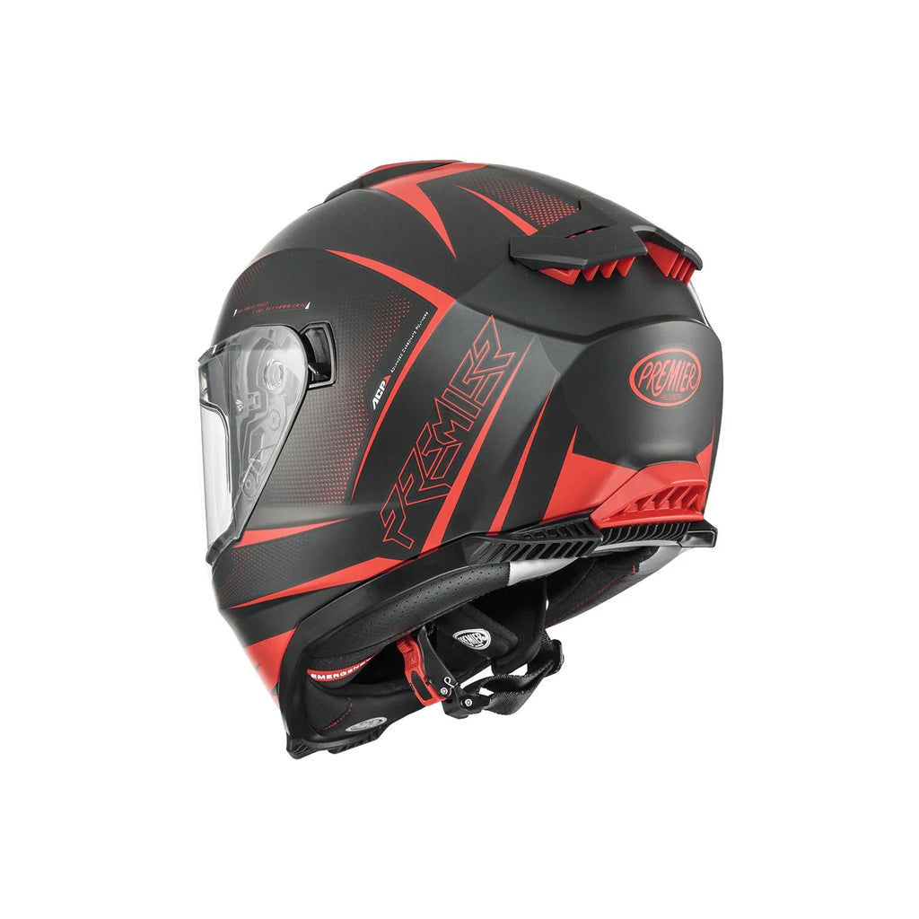 Premier Helmets Typhoon FR Hjelm Mat Sort Rød