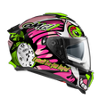 Premier Helmets Typhoon BU Hjelm Hvid Grøn Pink