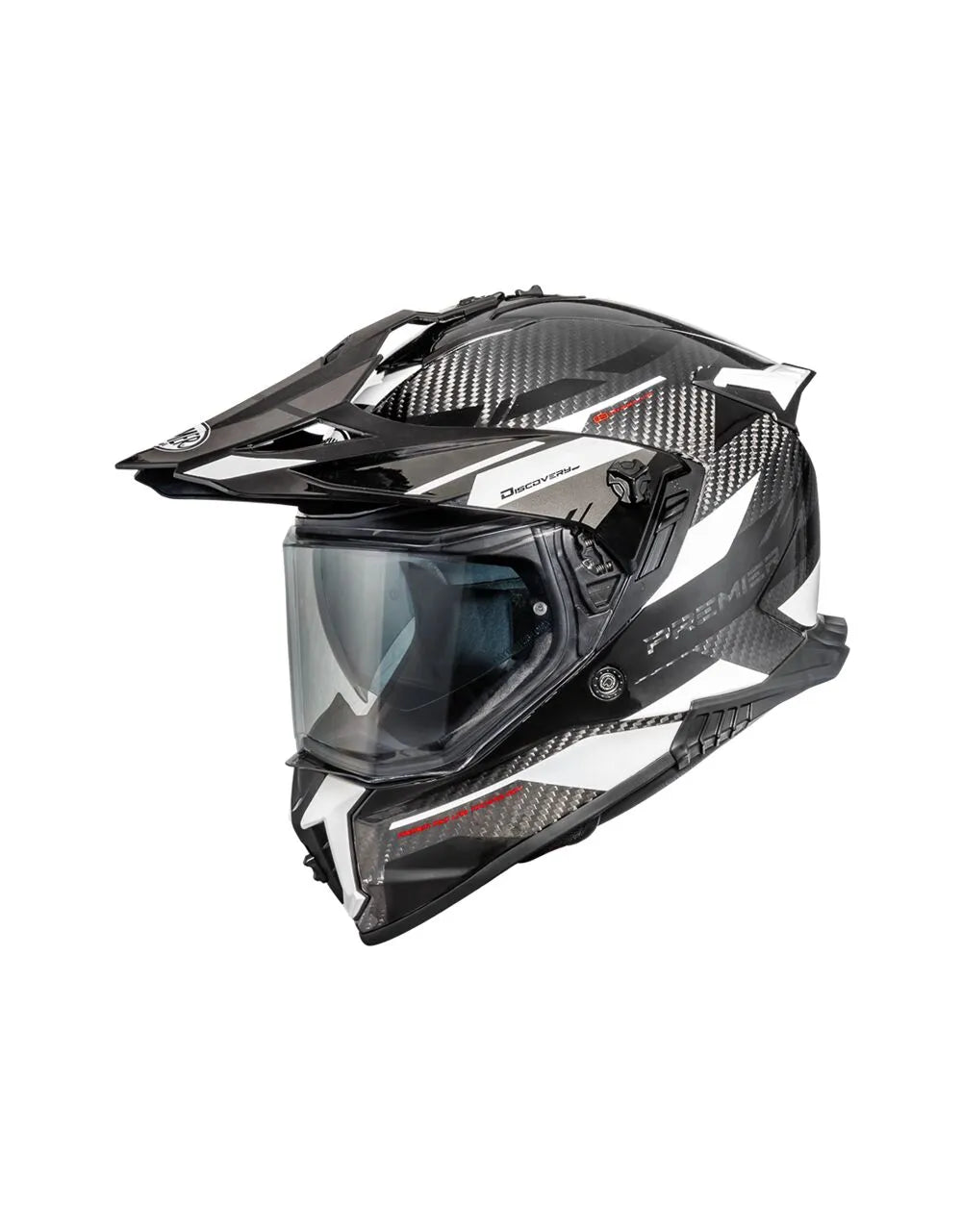Premier Helmets Discovery Carbon EA 8 Hjelm Grå Hvid