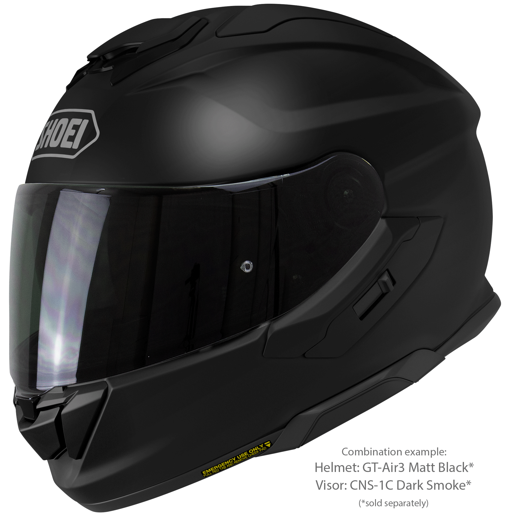 Shoei GT-Air 3 Matsort Motorcykel Hjelm