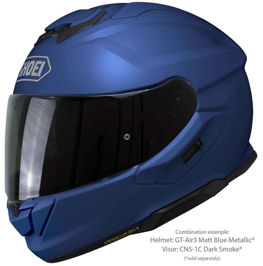 Shoei GT-Air 3 Mat Blå Metallic Motorcykel Hjelm